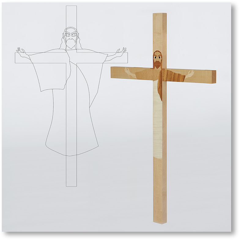 イエス キリストの姿を表現した十字架