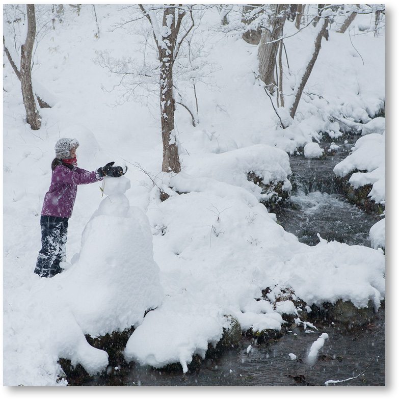 “雪だるまを制作”