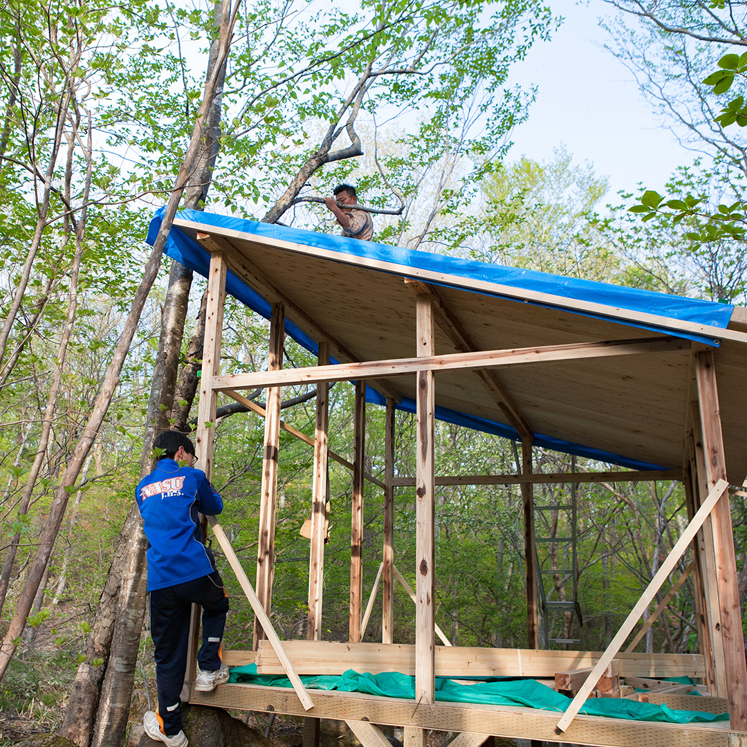 那須で小屋作り