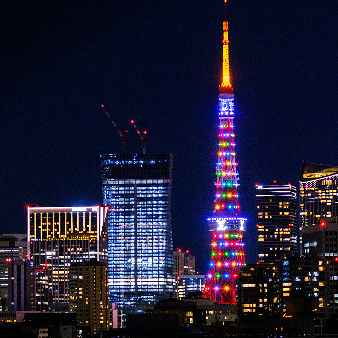 東京タワー　LOUIS VUITTON × 草間彌生